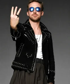 SNL Ryan Gosling Studded Leather Jacket