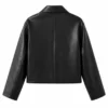 The Fortune 2026 Eleanor Tomlinson Collared Leather Jacket