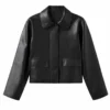 The Fortune 2026 Eleanor Tomlinson Collared Leather Jacket