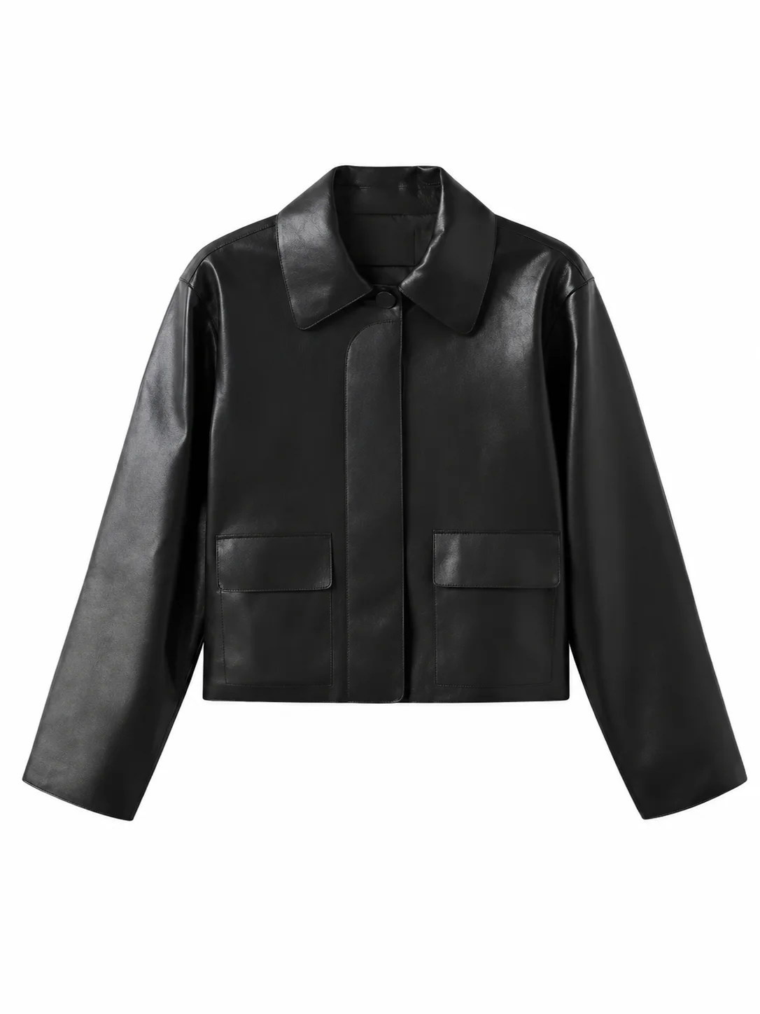 The Fortune 2026 Eleanor Tomlinson Collared Leather Jacket