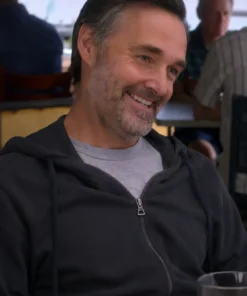 The Four Seasons S2 Will Forte Charcoal Gray Zip Through Hoodie