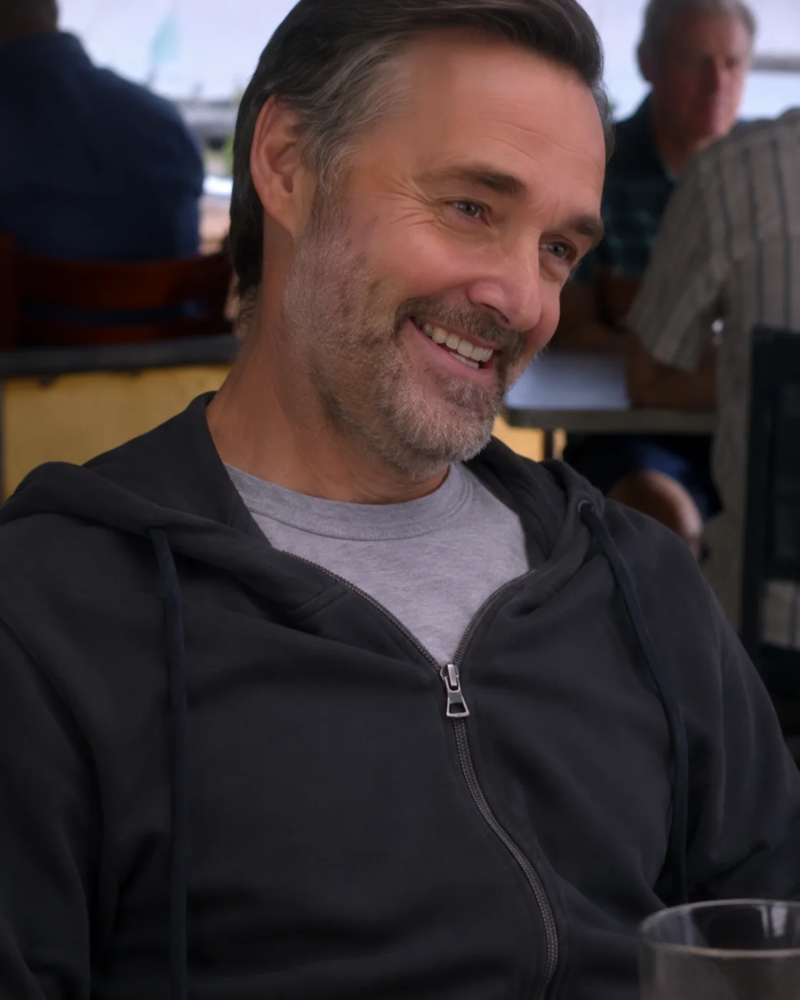 The Four Seasons S2 Will Forte Charcoal Gray Zip Through Hoodie