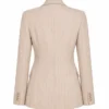 The Neighborhood S8 Beth Behrs Beige Striped Blazer