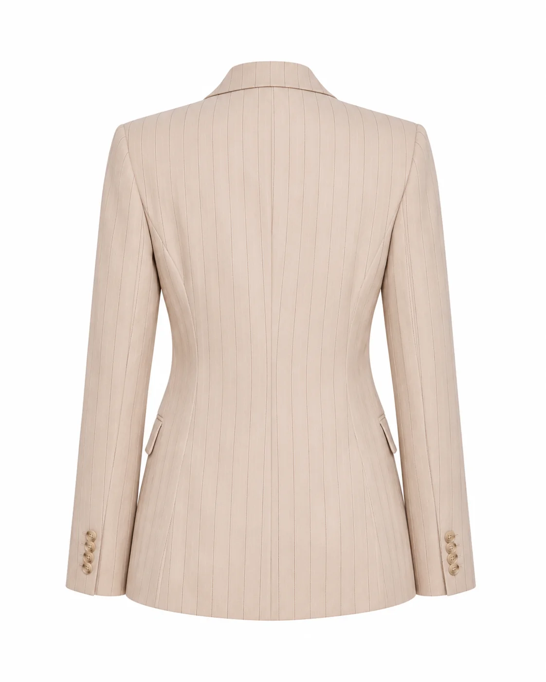 The Neighborhood S8 Beth Behrs Beige Striped Blazer