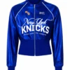 The View Sara Haines Knicks Crop Track Jacket
