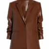 The Young and the Restless 2026 Sharon Case Brown Leather Blazer