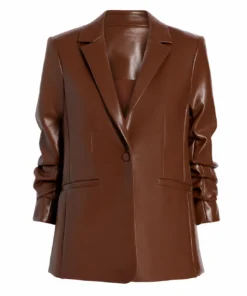The Young and the Restless 2026 Sharon Case Brown Leather Blazer