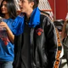Timothée Chalamet Knicks vs Cavaliers Gameday Leather Jacket