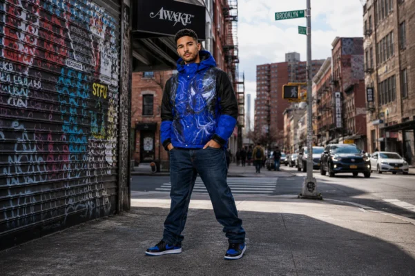 Awake NY x STFU Airbrushed TNF Jacket streetwear fashion look