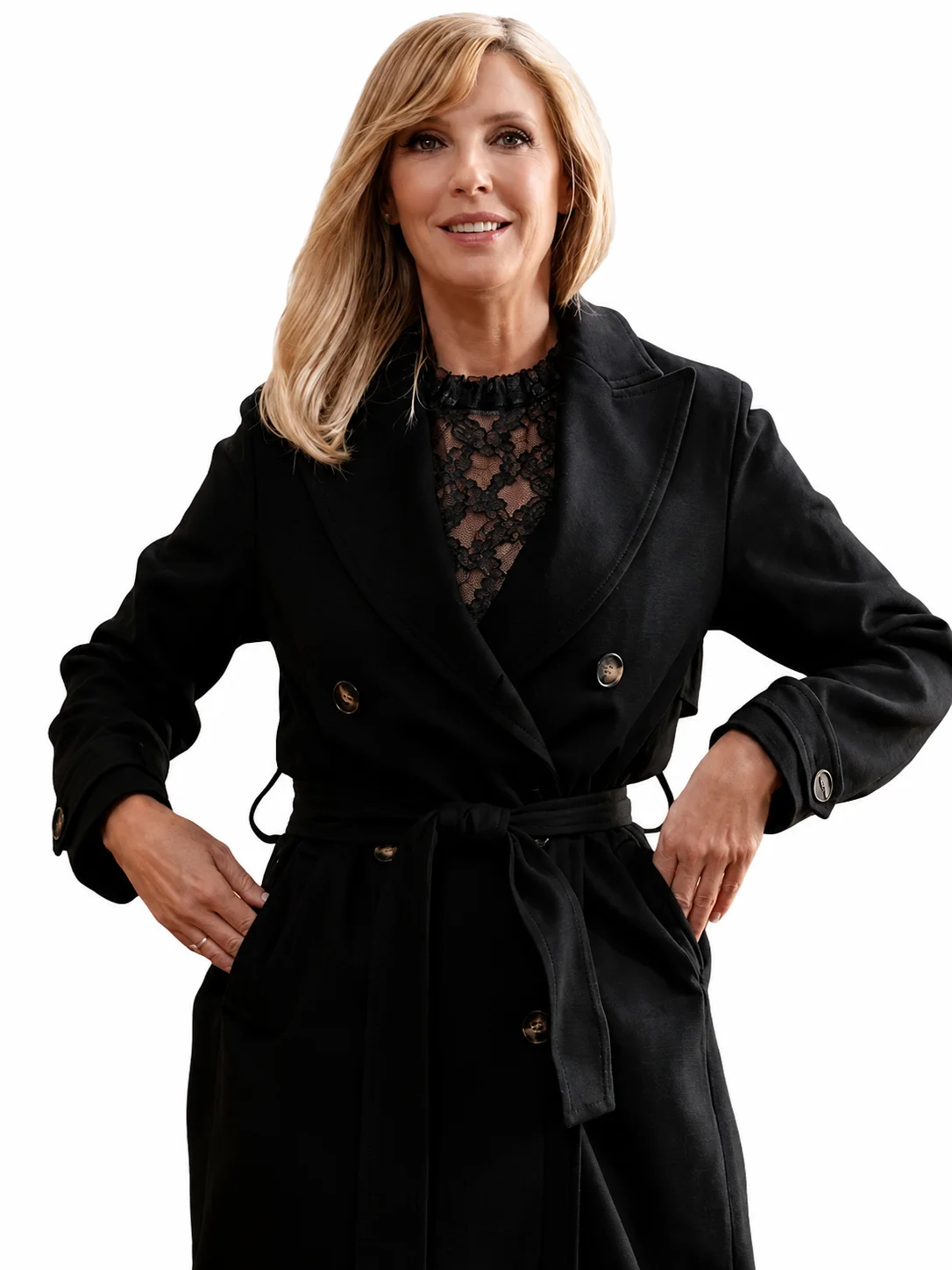 Beth Dutton Black Trench Coat