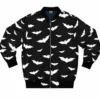 White Bats Black Bomber Jacket