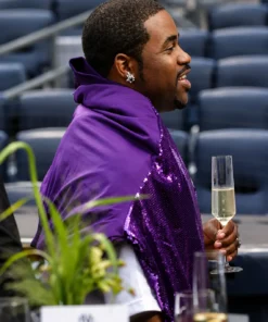Adidas ASAP Ferg Yankee Stadium Event Purple Sequin Tracksuit
