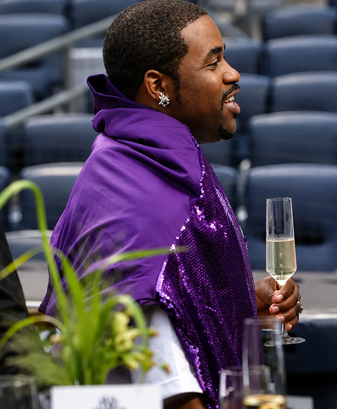 Adidas ASAP Ferg Yankee Stadium Event Purple Sequin Tracksuit
