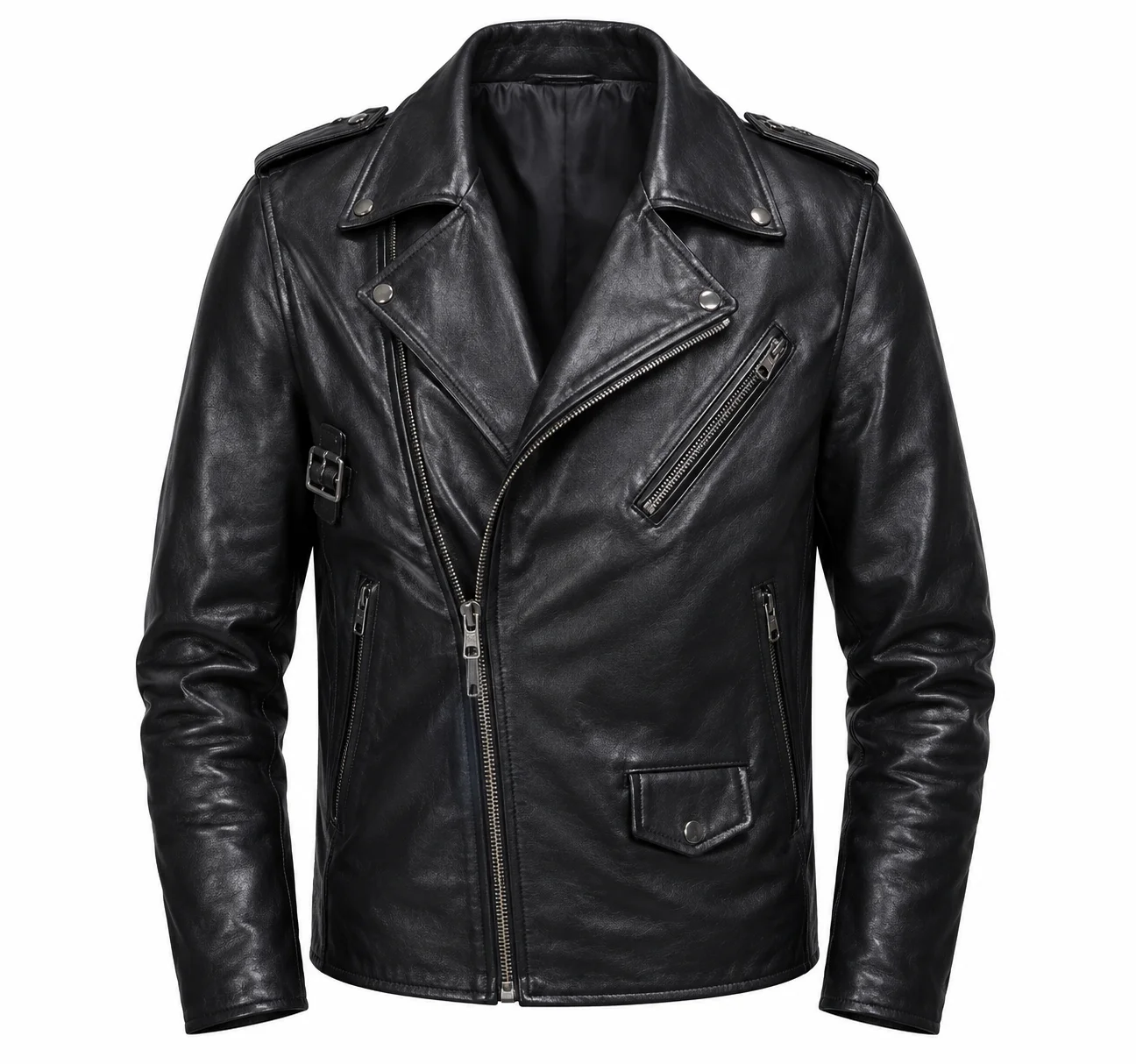 Antonio Banderas Black Leather Jacket