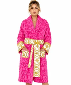 Baroque Bathrobe Women’s Pink Versace Robe