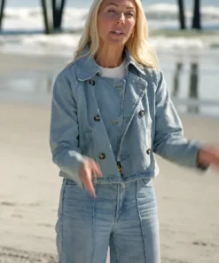 Battle On The Beach Sarah Baeumler Denim Trench Jacket
