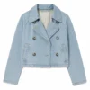 Battle On The Beach Sarah Baeumler Denim Trench Jacket