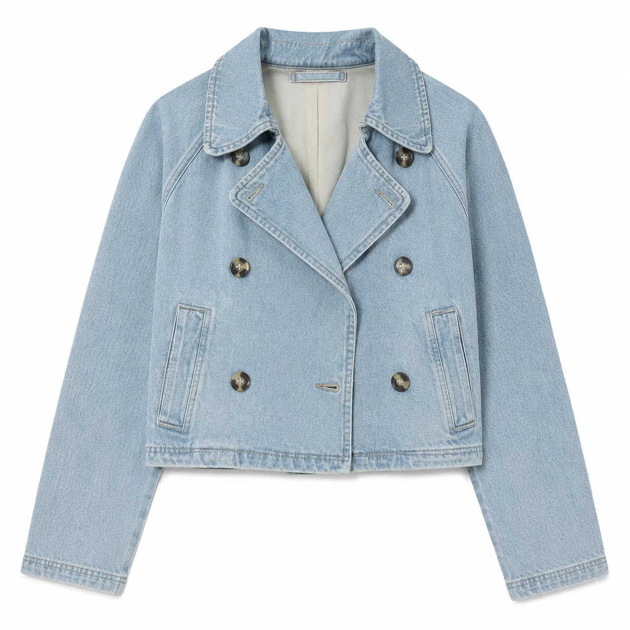 Battle On The Beach Sarah Baeumler Denim Trench Jacket