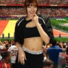Belgium vs Spain FIFA World Cup 2026 LALALISA Black Nike Bomber Crop Jacket For Women