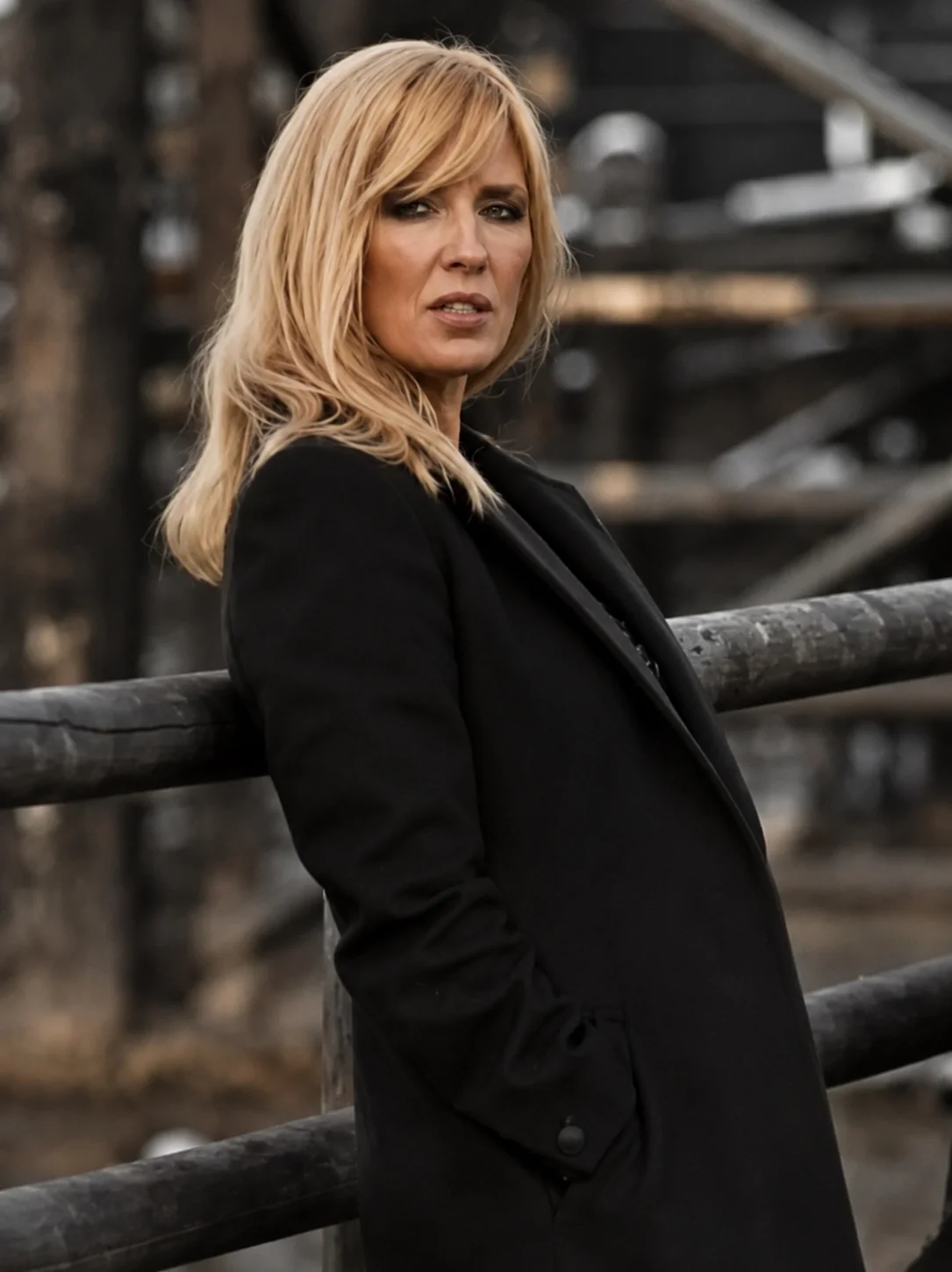 Beth Dutton Green Wool Coat