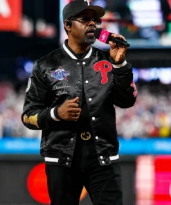 Boyz II Men MLB All Star Game 2026 Black Satin Jacket