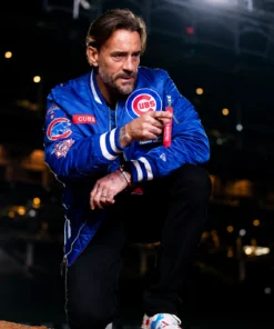 CM Punk Chicago Cubs Blue Jacket