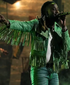 CMA Awards Shaboozey Green Fringe Jacket