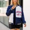 Chicago Fire FC Rhinestone Bomber Jacket