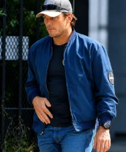 Chris Pratt The Terminal List Blue Bomber Jacket