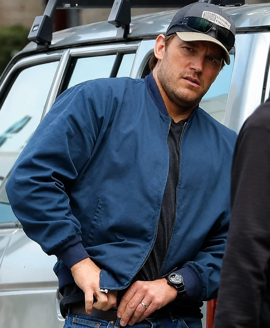 Chris Pratt The Terminal List Blue Bomber Jacket