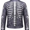 Cool Skeleton Purple Biker Jacket