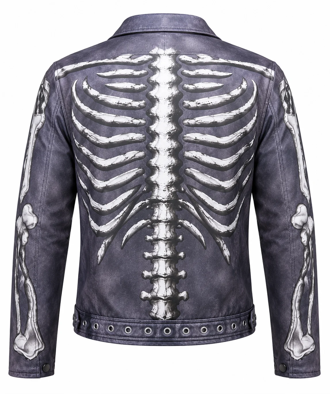 Cool Skeleton Purple Biker Jacket