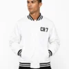 Cr7 White Bomber Jacket