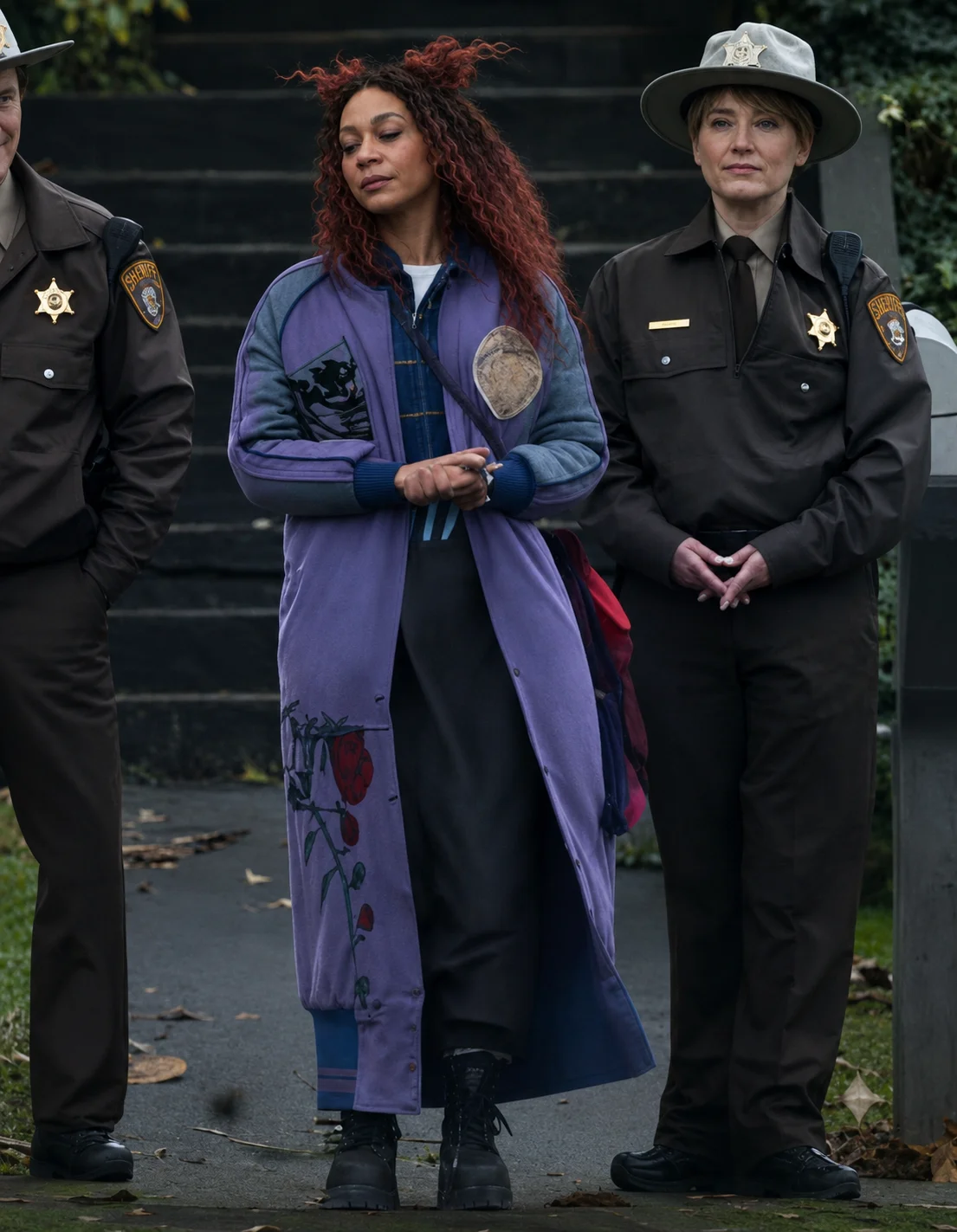 Dead Boy Detectives Kassius Nelson Purple Trench Coat