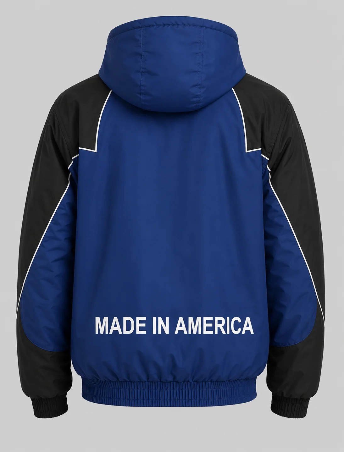 Deni Avdija Marty Supreme Made In America Blue and Black Hooded Jacket