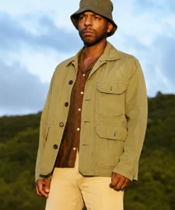 Don Gilet Death in Paradise Green Cotton Jacket