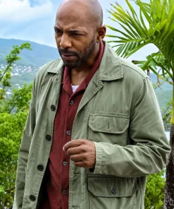 Don Gilet Death in Paradise Green Cotton Jacket