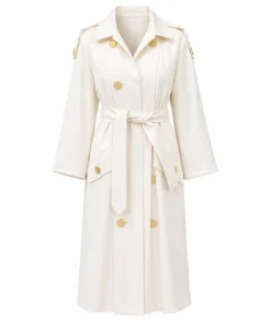 Elle Eva Woods Wool Trench Coat