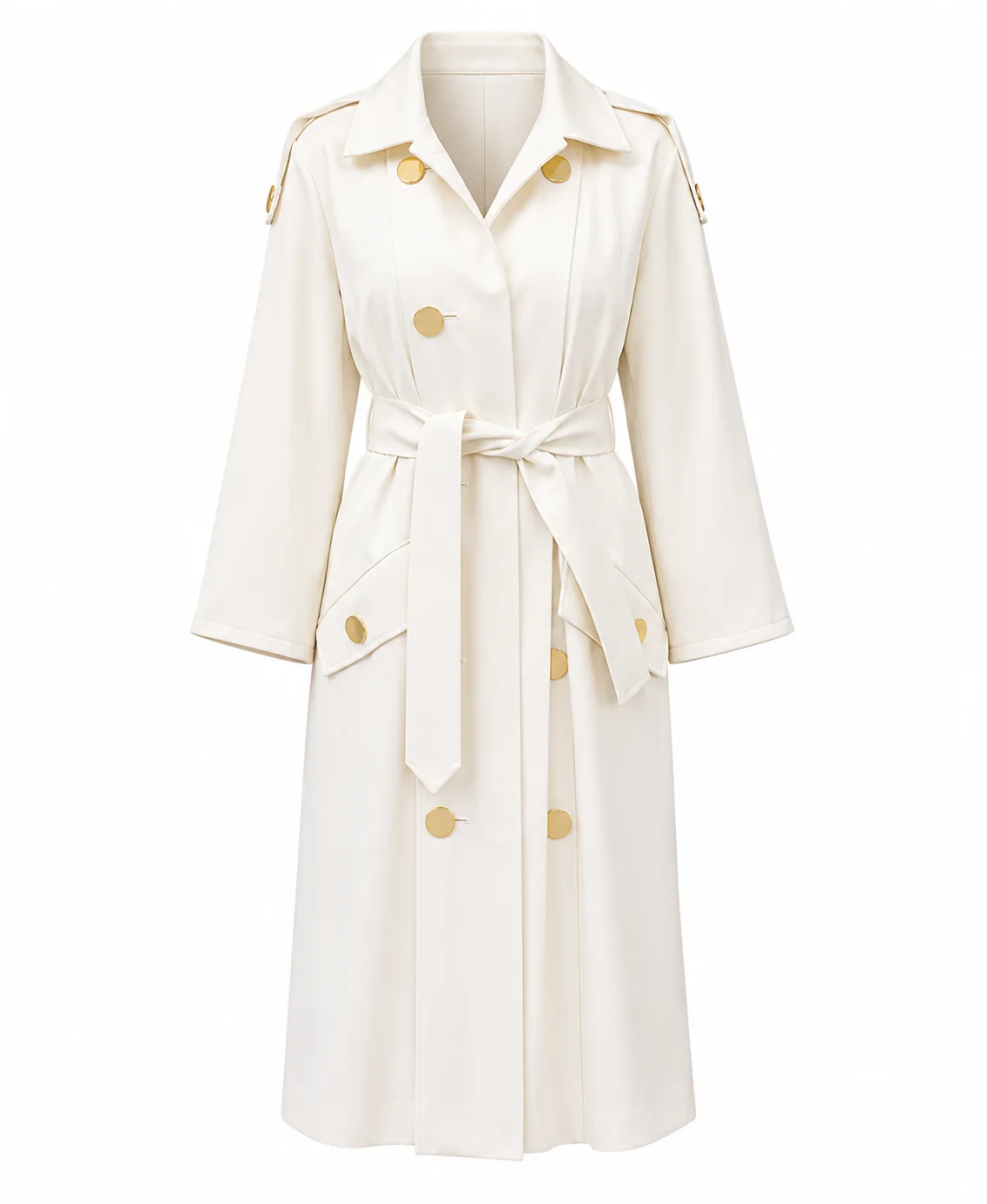 Elle Eva Woods Wool Trench Coat