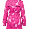 Elle Lexi Minetree Pink Graphic Trench Coat
