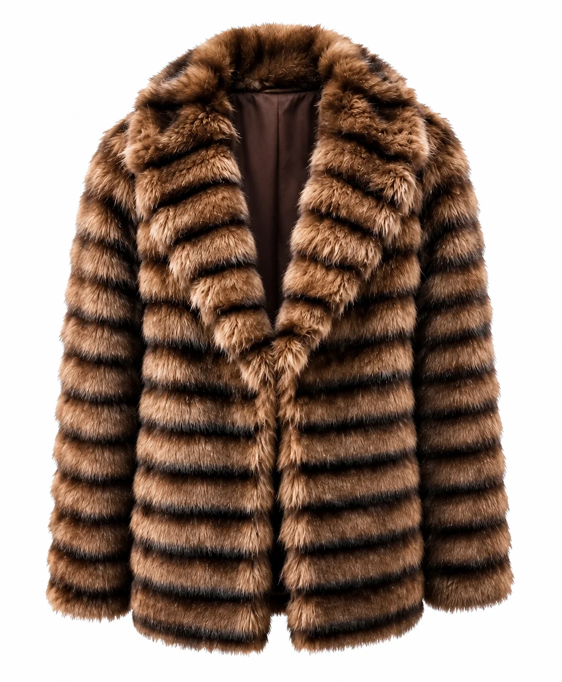 Fightland 2026 Anita Joy Uwajeh Brown Fur Coat
