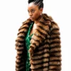 Fightland 2026 Anita Joy Uwajeh Brown Fur Coat