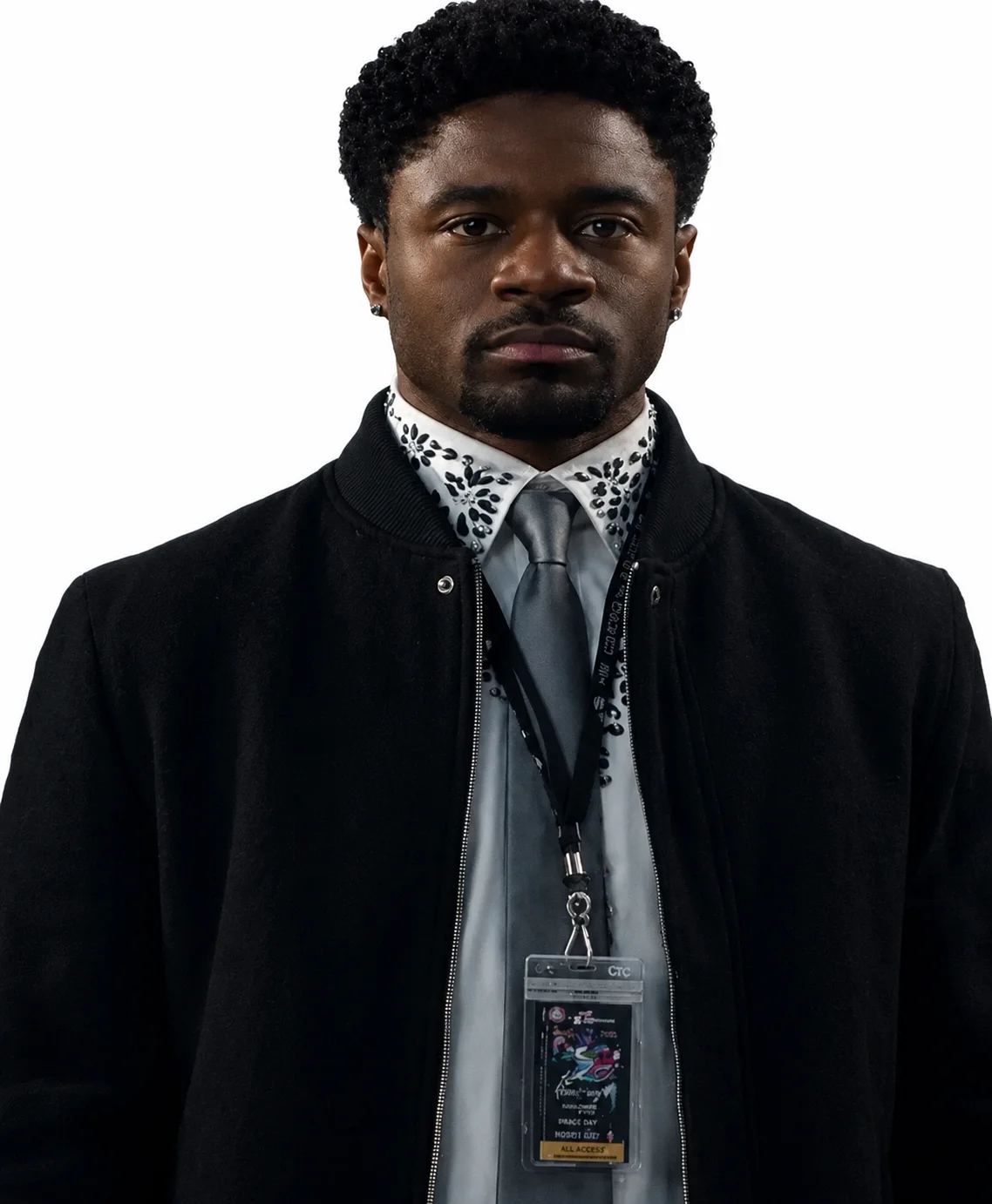 Fightland Charles Babalola Black Bomber Jacket