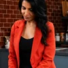 General Hospital 2026 Nazneen Contractor Red Peplum Blazer