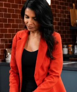 General Hospital 2026 Nazneen Contractor Red Peplum Blazer