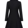 Gossip Girl S6 Kaylee DeFer Navy Studded Sleeves Coat
