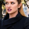 Gossip Girl S6 Kaylee DeFer Navy Studded Sleeves Coat