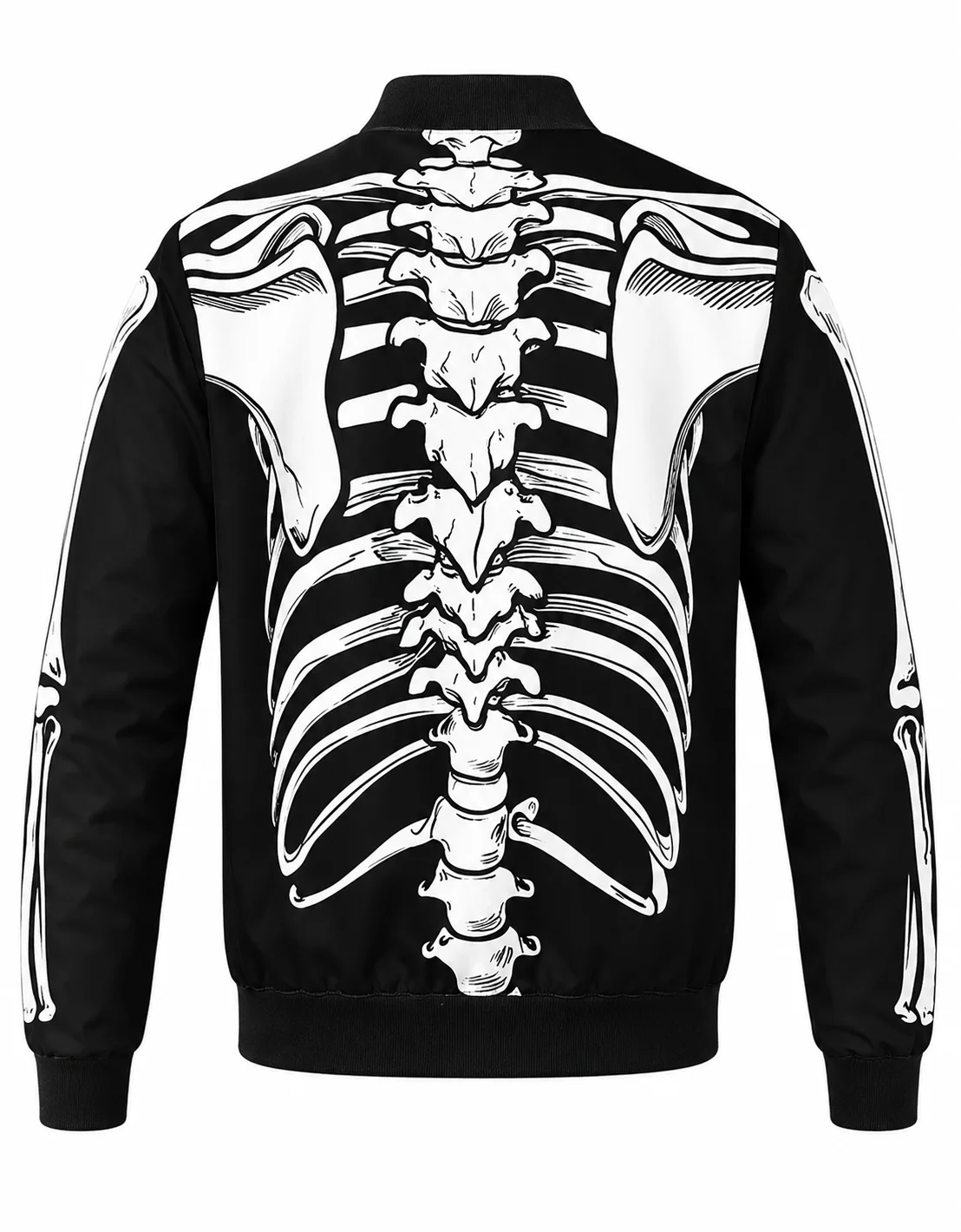 Halloween 3D Ribcage Bomber Jacket
