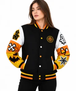Halloween Boo Varsity Jacket