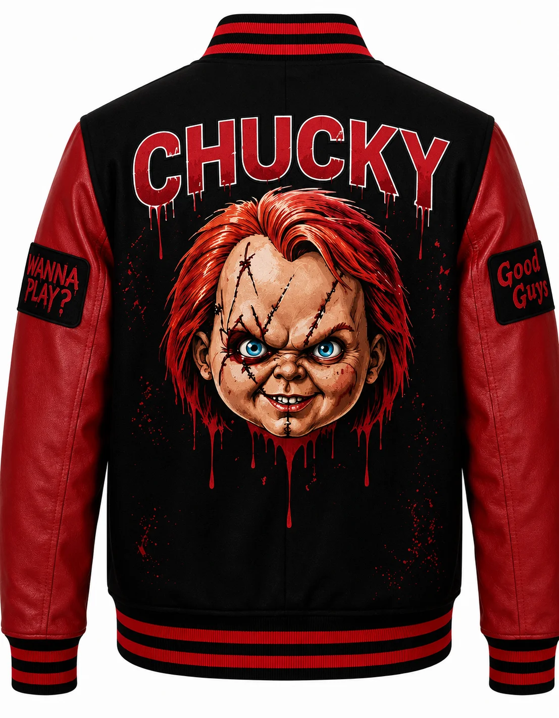 Halloween Chucky Varsity Bomber Jacket